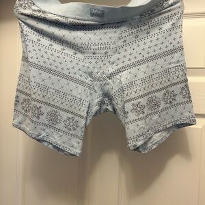 SKIMS Light Blue Patterned Women's Pajama Shorts